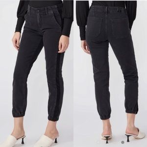 Mayslie Jogger - Black with Velvet Stripe Size 30